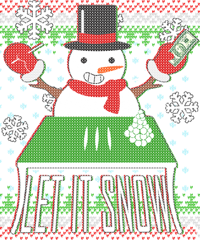 Ugly Christmas Sweater Let It Snow Frosty Snowman On Drugs Women's Hoodie