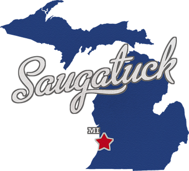 Saugatuck Michigan MI Map Women's Hoodie