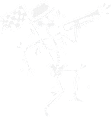 Ska Music Skeleton With Trumpet Jazz Music Style T-Shirt