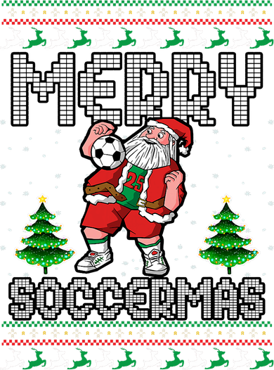 Soccer Merry Soccermas Ugly Christmas Sweater Santa Claus Tote Bag