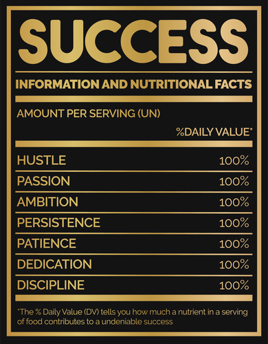 Success Nutritional Facts Mousepad