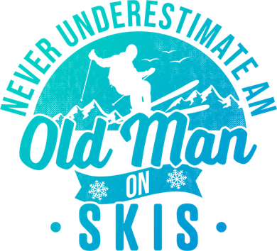 Ski Never Underestimate An Old On Skis Funny Skiing Gift Backpack