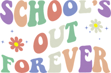 School's Out Forever Teacher Retirement Boho Flower Doggie Tank