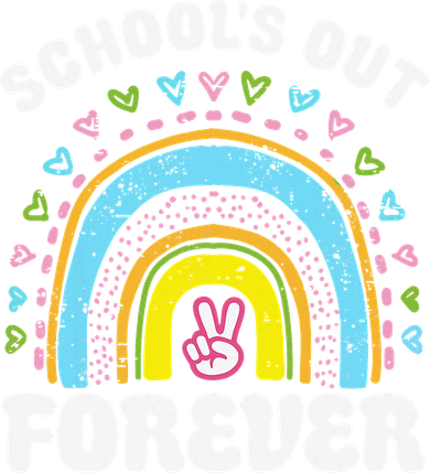 School's Out Forever Rainbow Teacher Retirement Teacher Life Doggie Tank