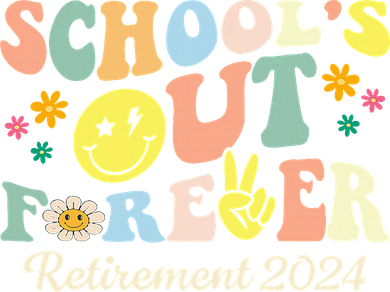 School's Out Forever Gifts Retired Teacher Retirement 2024 Doggie Tank