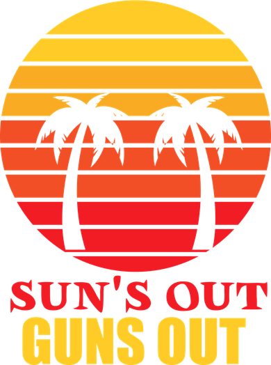 Sun's Out Guns Out Summer Party Coaster