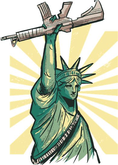 Statue Of Liberty Holding Gun Beanie