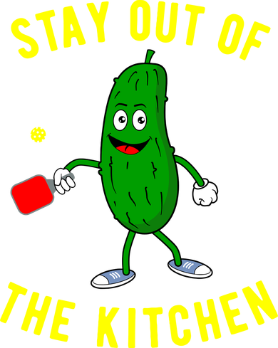 Stay Out Of The Kitchen Funny Pickleball Dink Graphic Gift Kids T-Shirt