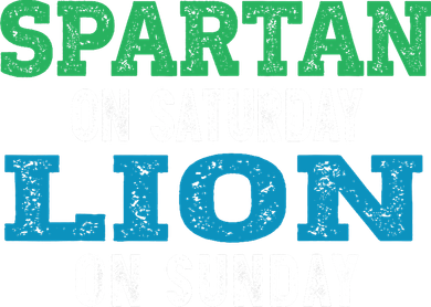 Spartan On Saturday Lion On Sunday Football Fans Vintage Women's T-Shirt