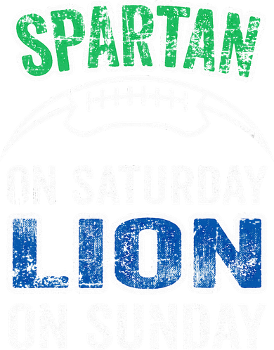 Spartan On Saturday Lion On Sunday Funny Detroit Toddler T-Shirt