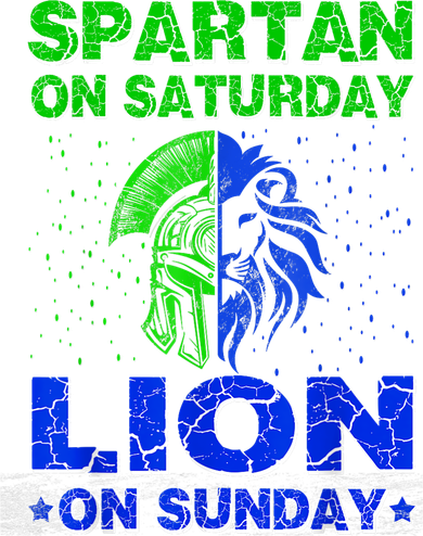 Spartan On Saturday Lion On Sunday Funny Detroit Mother Day Toddler T-Shirt