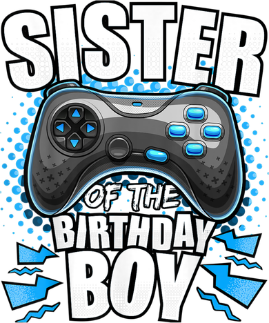 Sister Of The Birthday Boy Matching Video Game Birthday Toddler Long Sleeve