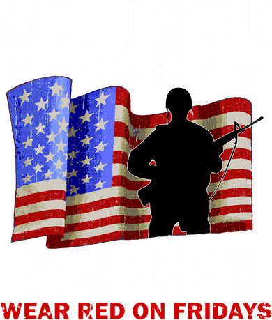Red Friday Support Our Troops Kids Long Sleeve Shirt