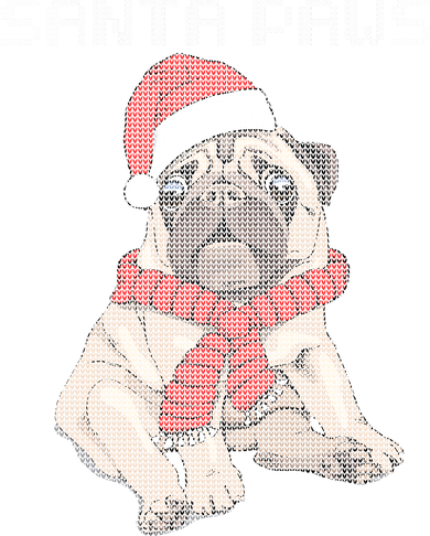 Santa Paws Pug Kids T-Shirt