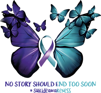 Suicide Prevention Awareness Butterfly No Story Should End Too Soon Kids T-Shirt