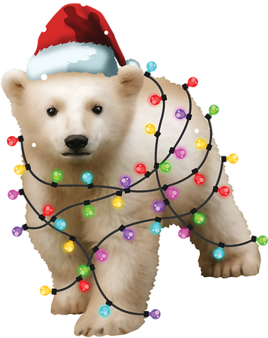 Santa Polar Bear Christmas Bear Lover Funny Gift Bucket Hat