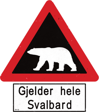 Svalbard Polar Bear Sign Gjelder Hele Svalbard Norway Gift Baby Bodysuit