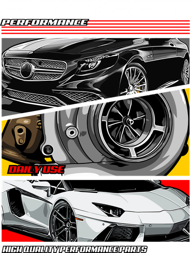 Street Performance Car Turbo Kit Design Backpack