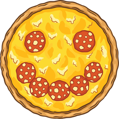 Smiley Pizza Hat