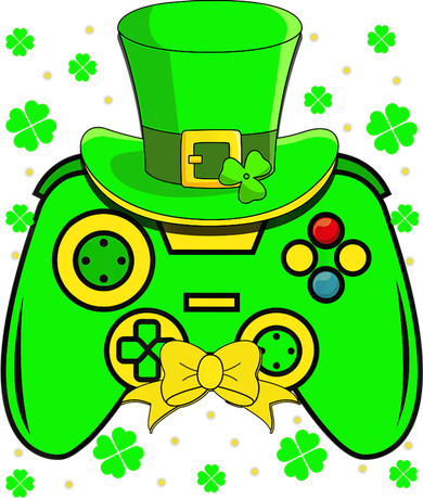 St Patricks Day Video Game Gaming Gamer Gift Kids T-Shirt