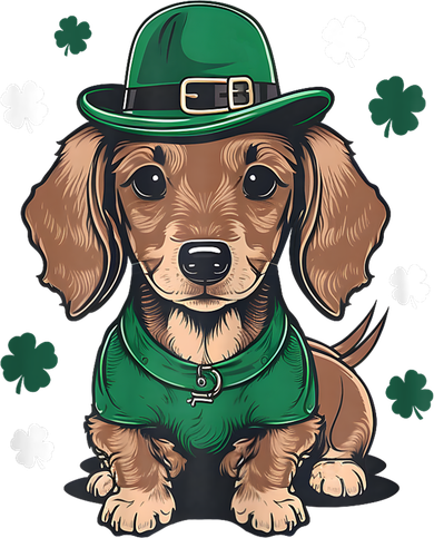 St Patricks Day Cute Dachshund Weiner Dog Shamrock Gift Toddler Long Sleeve