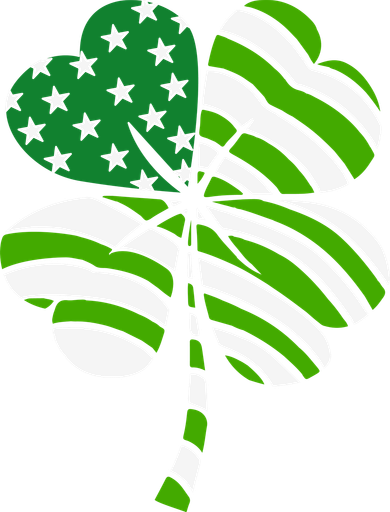 St. Patricks Day Irish American Flag Ireland Shamrock Clover Women's T-Shirt