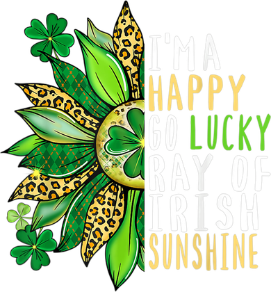 St. Patricks Day Sunflower Happy Go Lucky Ray Irish Sunshine Women's T-Shirt