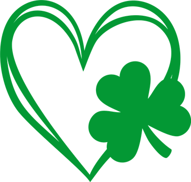 St Patricks Day Shamrock Heart Hat