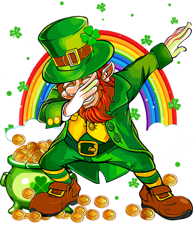 St Patricks Day Dabbing Leprechaun Boy Funny Dab Dance Baby Bodysuit