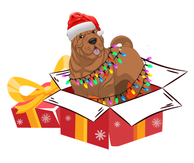 Shar Pei Dog Christmas Is Box Gift Dog Light Tree Xmas Cool Gift Kids Hoodie