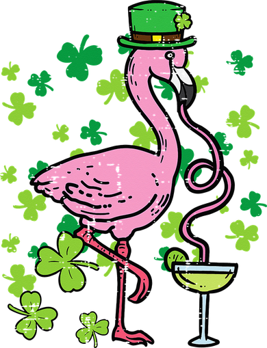 St Patricks Day Irish Flamingo Saint Pattys Paddys Kids T-Shirt