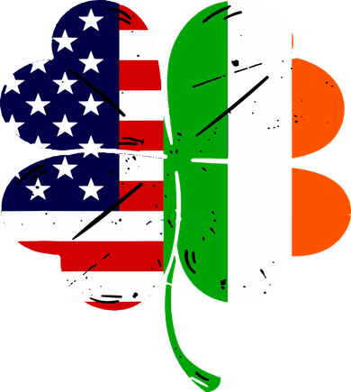 St Patricks Day Irish American Flag Women's Hoodie