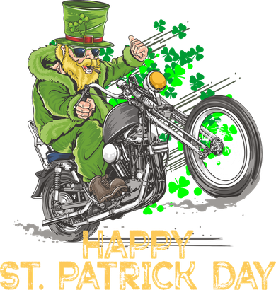 St Patrick Day Motorcycle Bike Biker Rider Plus Size Kids Sweatshirt
