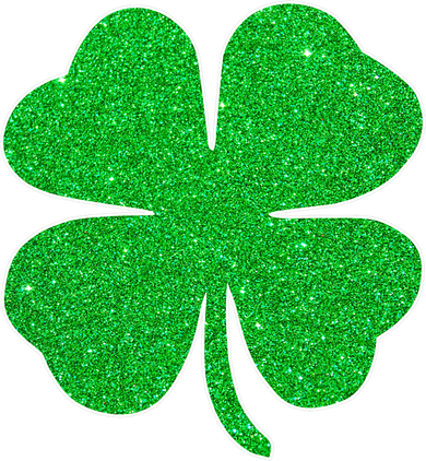 St. Patrick's Day Green Glitter Clover Shamrock Hoodie