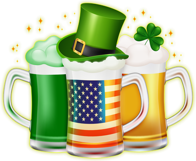 St Patricks Day Usa American Flag Beers Women's T-Shirt