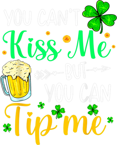 St Patrick's Day Lucky Shamrock Waitress Bartender Waiter Women's T-Shirt