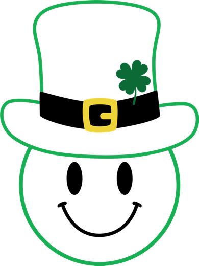 St Patrick's Day Smiley Face Holiday Women's Long Sleeve Shirt