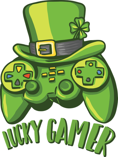  St Patricks Day Lucky Gamer Ceramic Ornament
