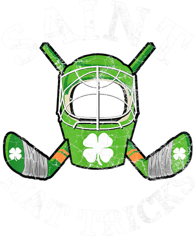 St Patricks Day Saint Hat Tricks Hockey Shamrock Kids Boys Toddler Hoodie