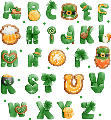 Saint Patricks Day Alphabet ABCs Elemeno For Teacher Student Doggie Tank