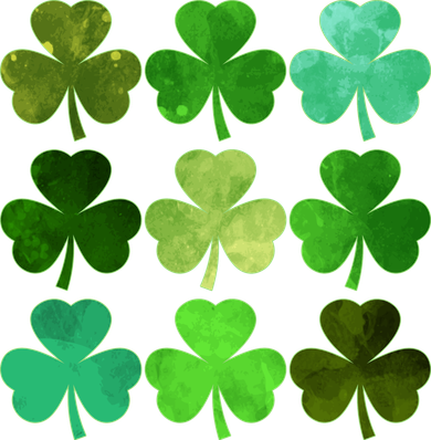 St Patricks Day Lucky Watercolor Shamrocks Hat