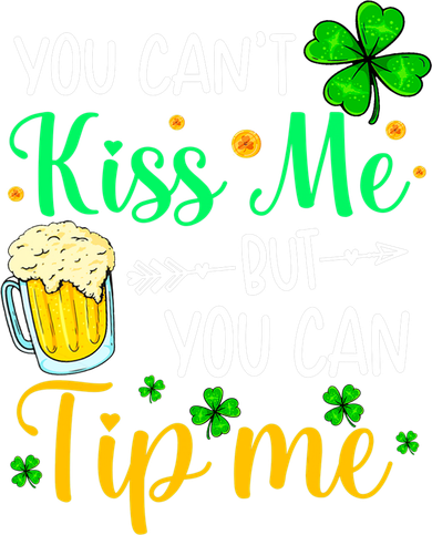 St Patrick's Day Lucky Shamrock Waitress Bartender Waiter Women's Long Sleeve Shirt