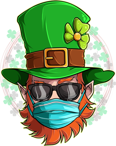St Patricks Day Quarantined Masked Leprechaun Hoodie