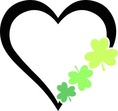 St Patricks Day, Funny St Patricks Day, St Patricks Day Heart Clover Coaster