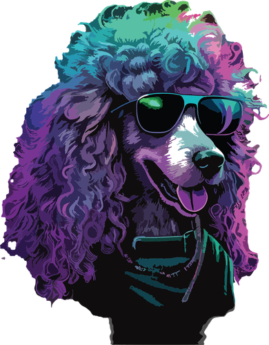 Standard Poodle Dogs Standard Poodles Women's V-Neck T-Shirt
