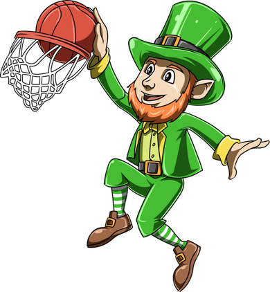 St Patrick's Day Basketball Irish Basketball Dunk Leprechaun Great Gift Women's Dry Zone Grid Polo