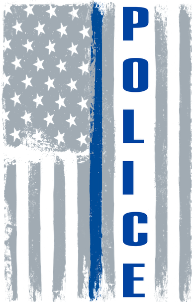 Support Police Blue Flag Coffee Mug