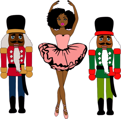 Sugar Plum Fairy Black Nutcracker Christmas African American Women's Long Sleeve Shirt