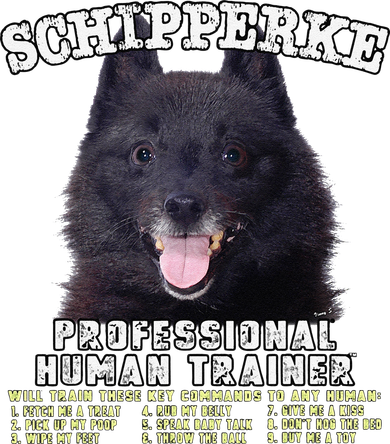 Schipperke Professional Human Trainer Cute Dog Women's Dry Zone Grid Polo