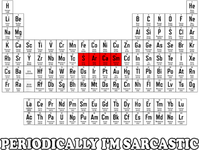 Sarcasm Periodically I'm Sarcastic Ornament